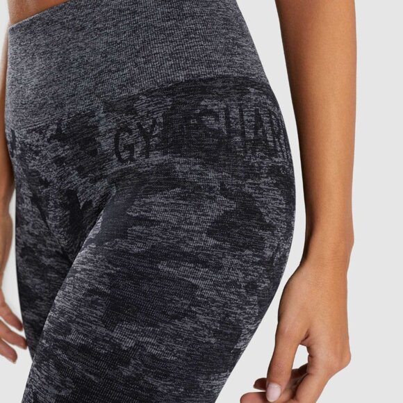 Gymshark Women's Adapt Camo Seamless Leggings - Asphalt Grey/Black - Picture 5 of 13